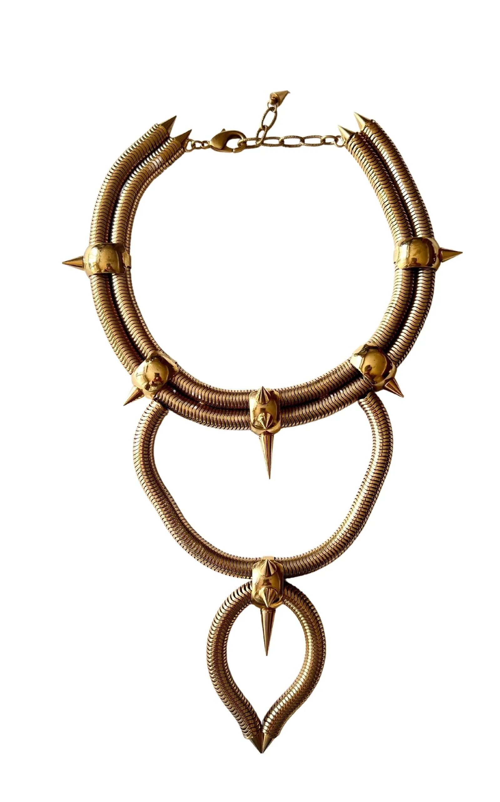 Multi Chain Spike Necklace sold by Runaway Catalog