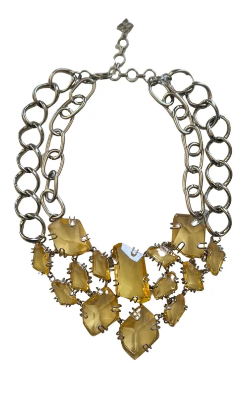Abstract Stone Statement Necklace sold by Runaway Catalog