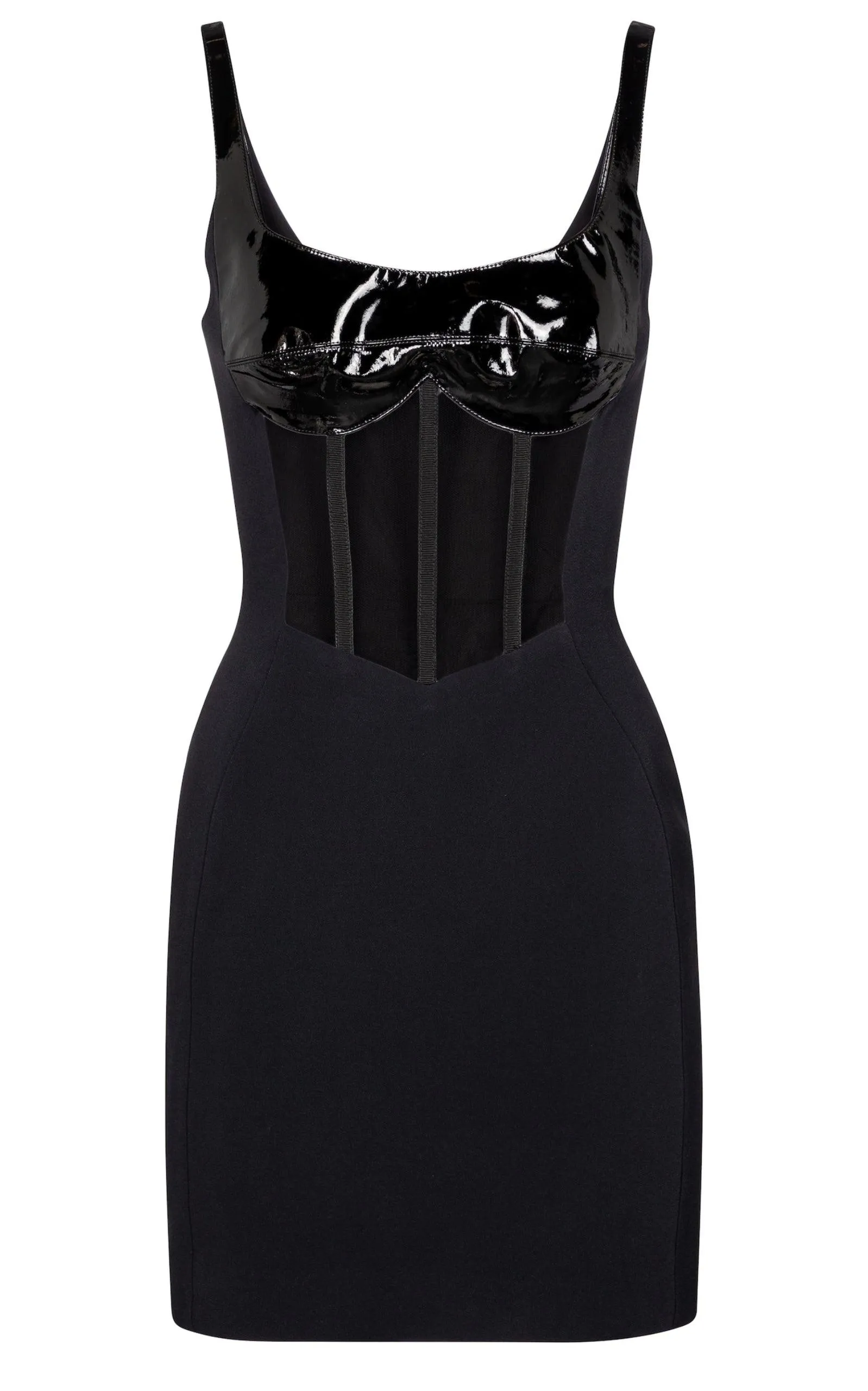 Patent Leather Corset Mini Dress sold by Runaway Catalog