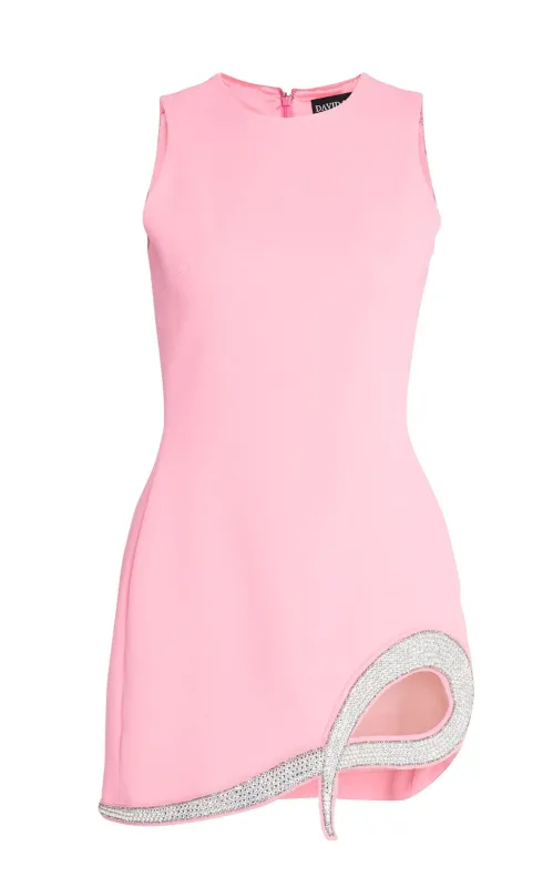 Crystal-Embellished Cady Mini Dress made by David Koma