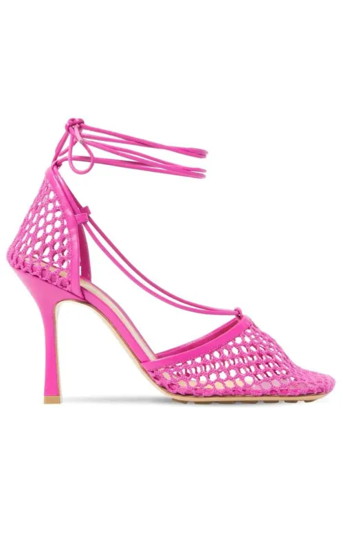 Leather Stretch Lace-up Pumps made by Bottega Veneta