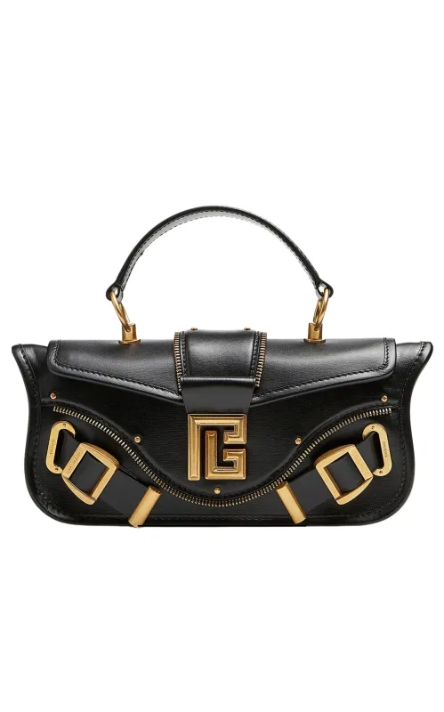 Blaze Small Leather Shoulder Bag made by Balmain