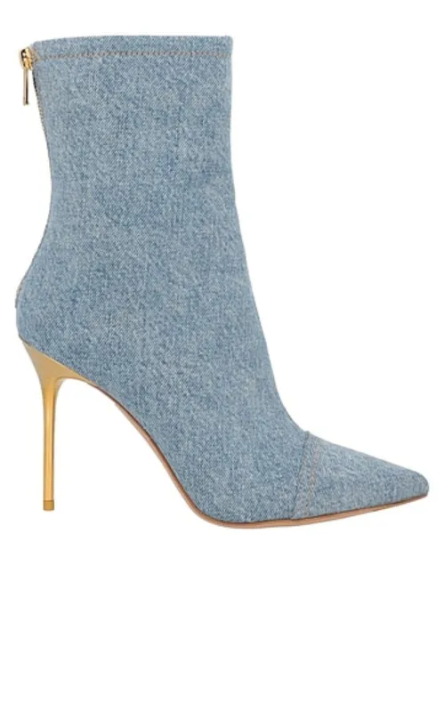 Skye Denim Ankle Boots made by Balmain