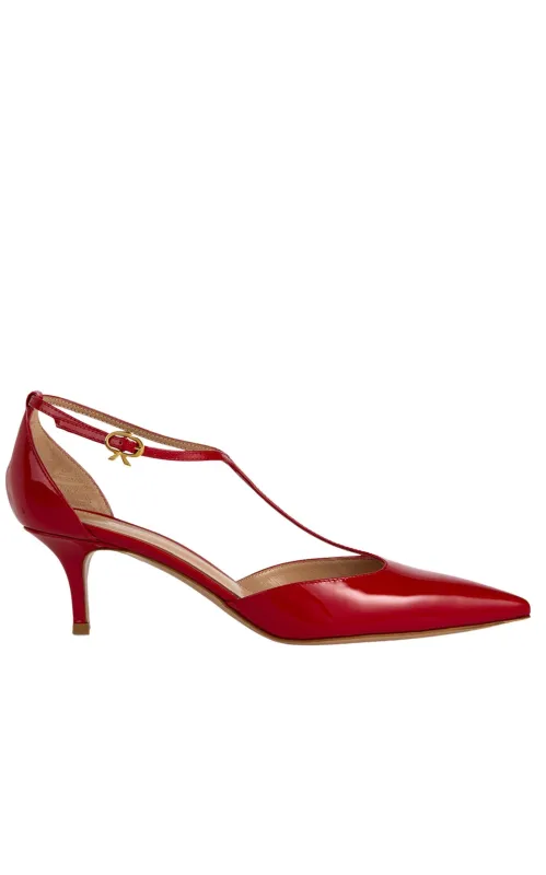 Ribbon T-bar Patent Leather Pumps sold by Runaway Catalog