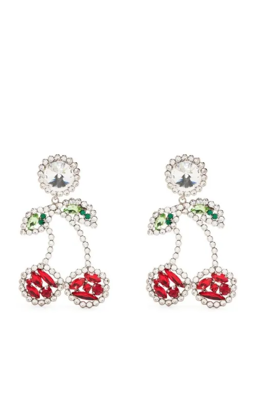 Cherry Crystal Clip-On Earrings sold by Runaway Catalog