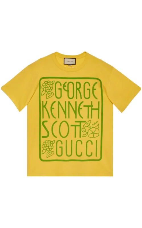 X Ken Scott Print Cotton T-Shirt sold by Runaway Catalog