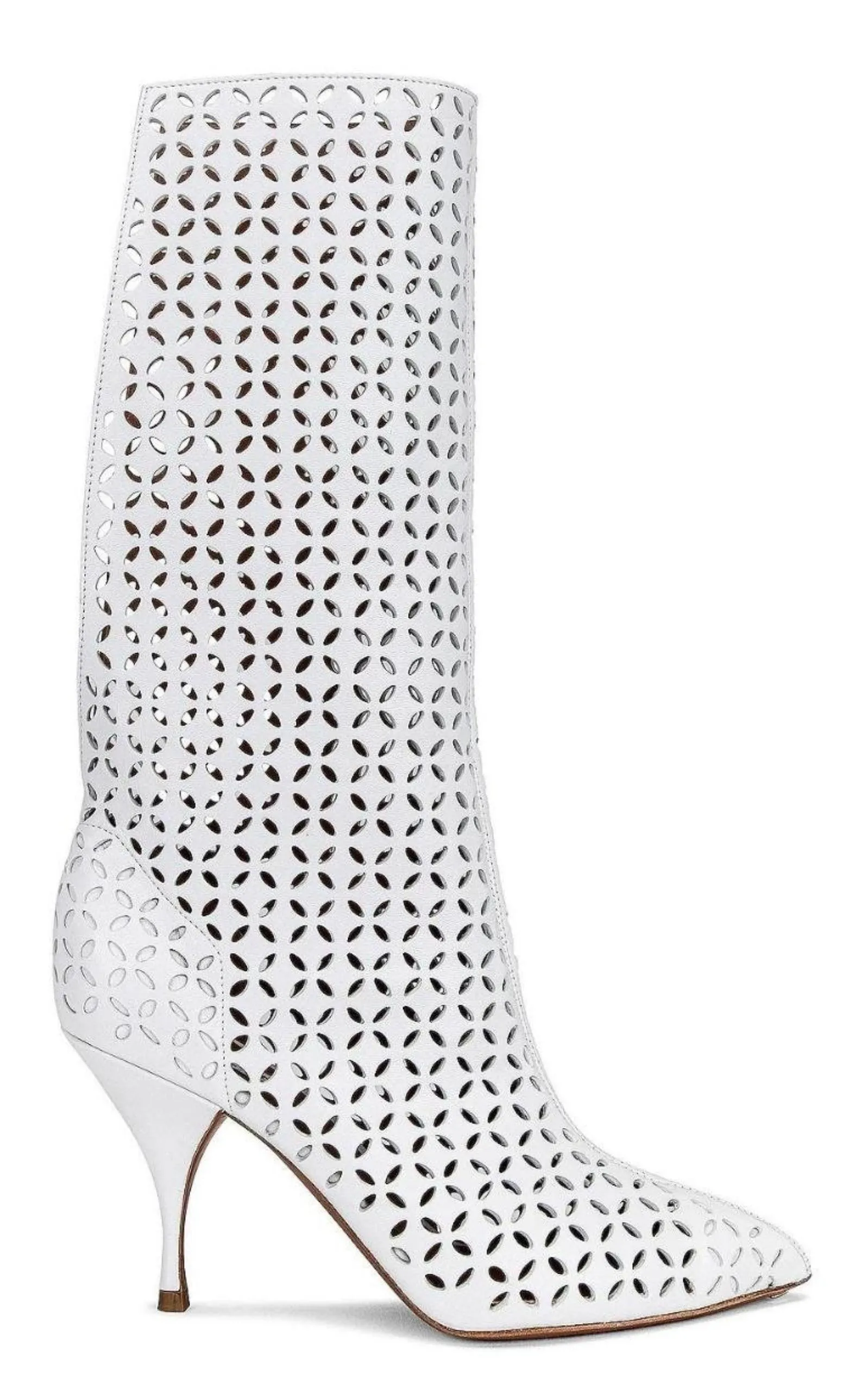 Petal Perforated Knee Boots sold by Runaway Catalog