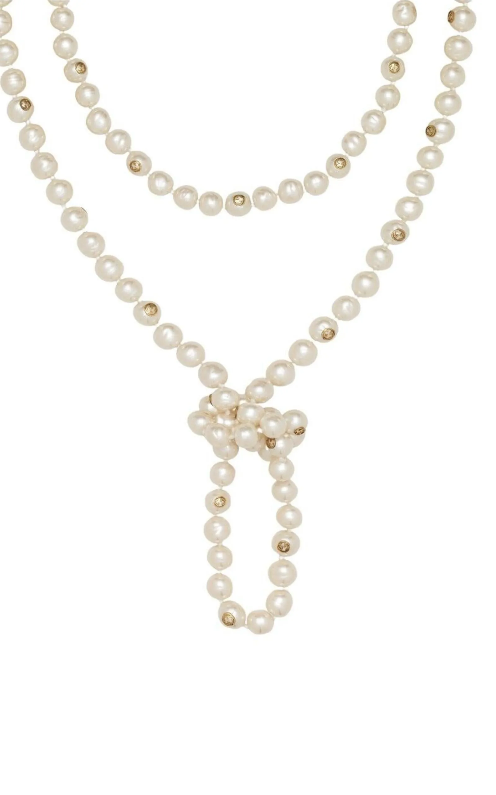 White Faux Pearls Necklace sold by Runaway Catalog product image thumbnail 3