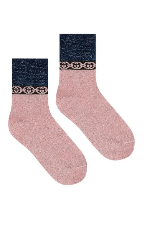 Interlocking G Chain-trimmed Socks sold by Runaway Catalog
