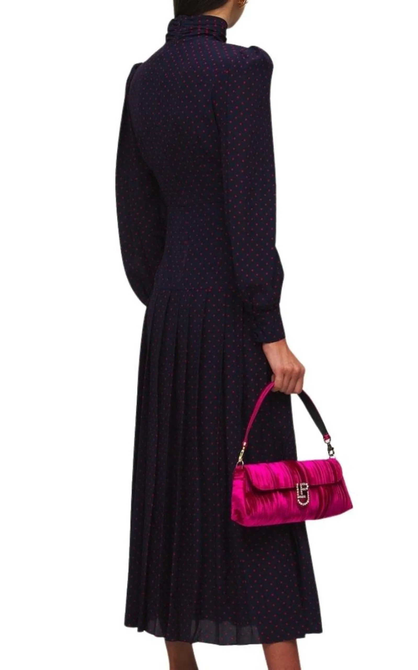 Long-Sleeve Highneck Polka-Dot Dress sold by Runaway Catalog product image thumbnail 3