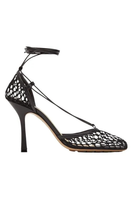 Fishnet Mesh Leather Sandal sold by Runaway Catalog
