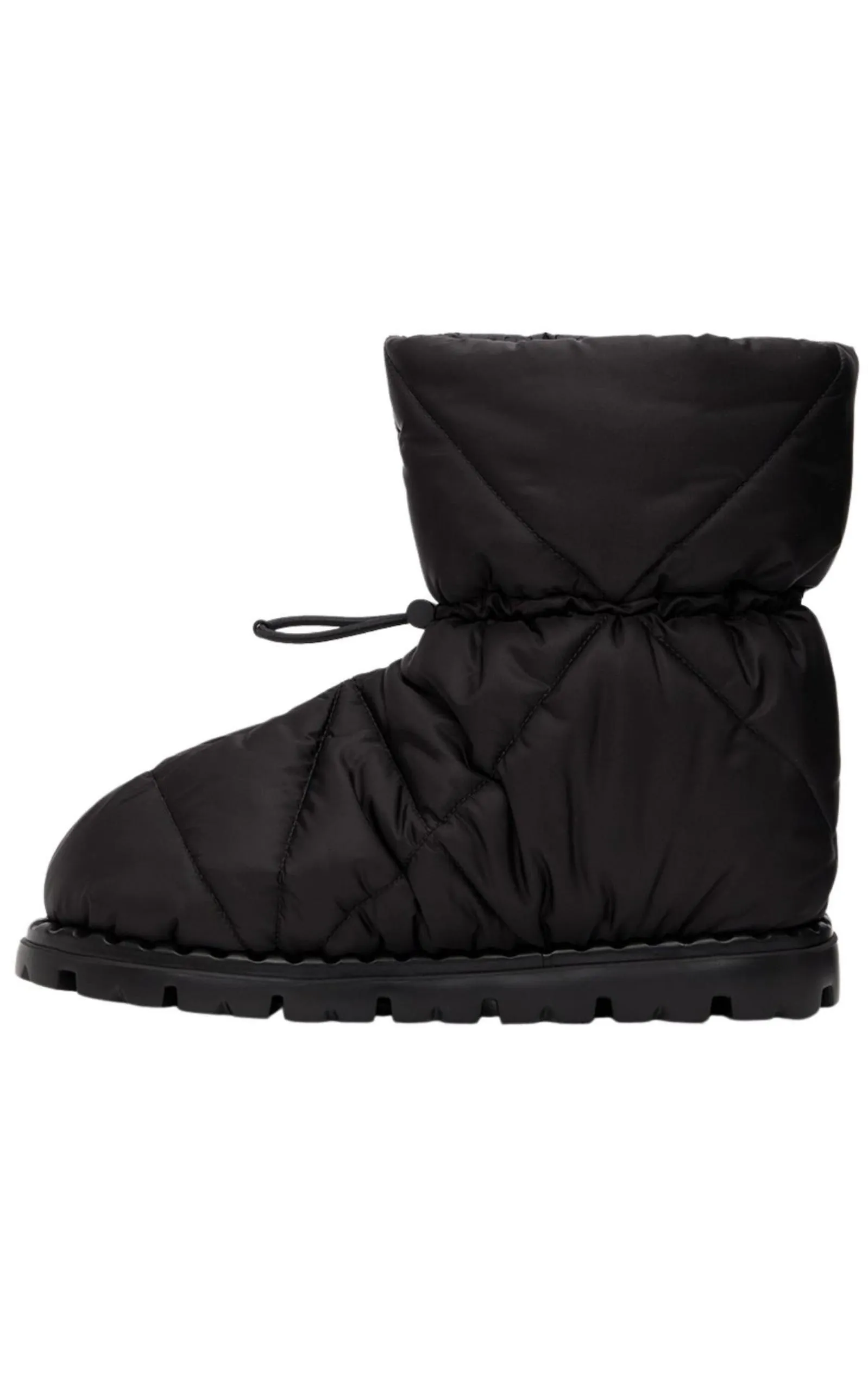 Black Quilted Drawstring Ankle Boots sold by Runaway Catalog product image thumbnail 3
