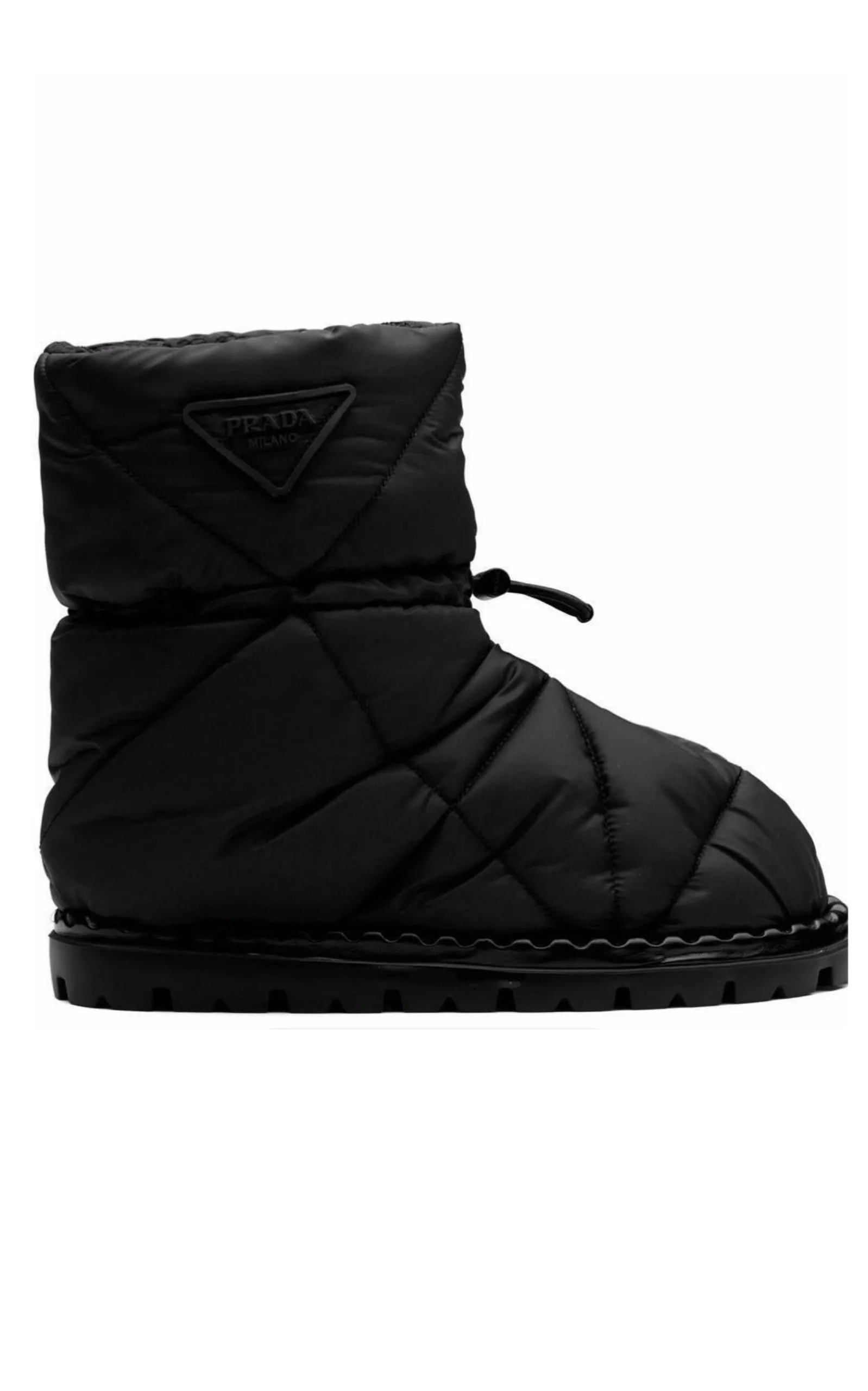 Black Quilted Drawstring Ankle Boots sold by Runaway Catalog