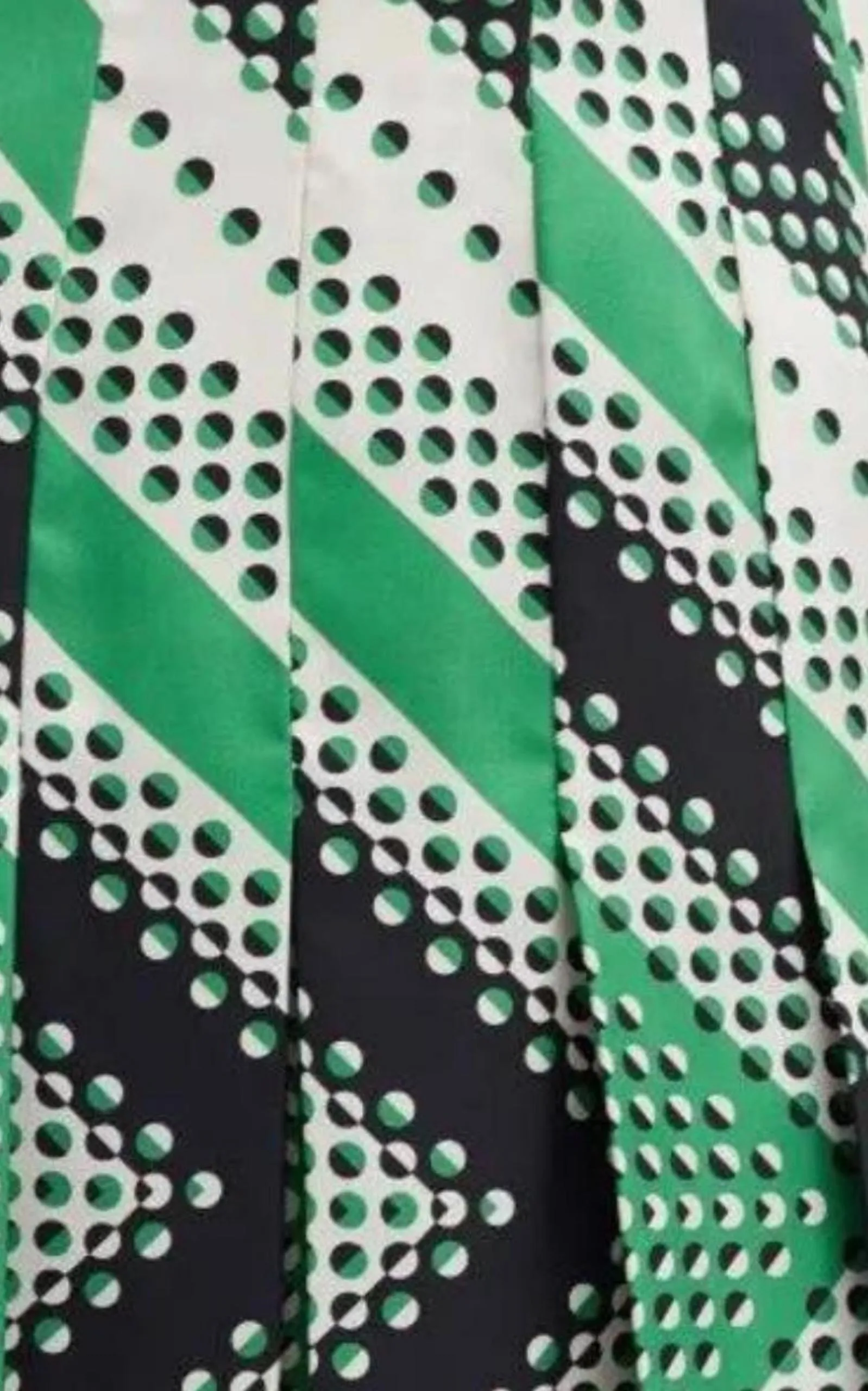 Pleated Chevron Print Silk Skirt sold by Runaway Catalog product image thumbnail 5