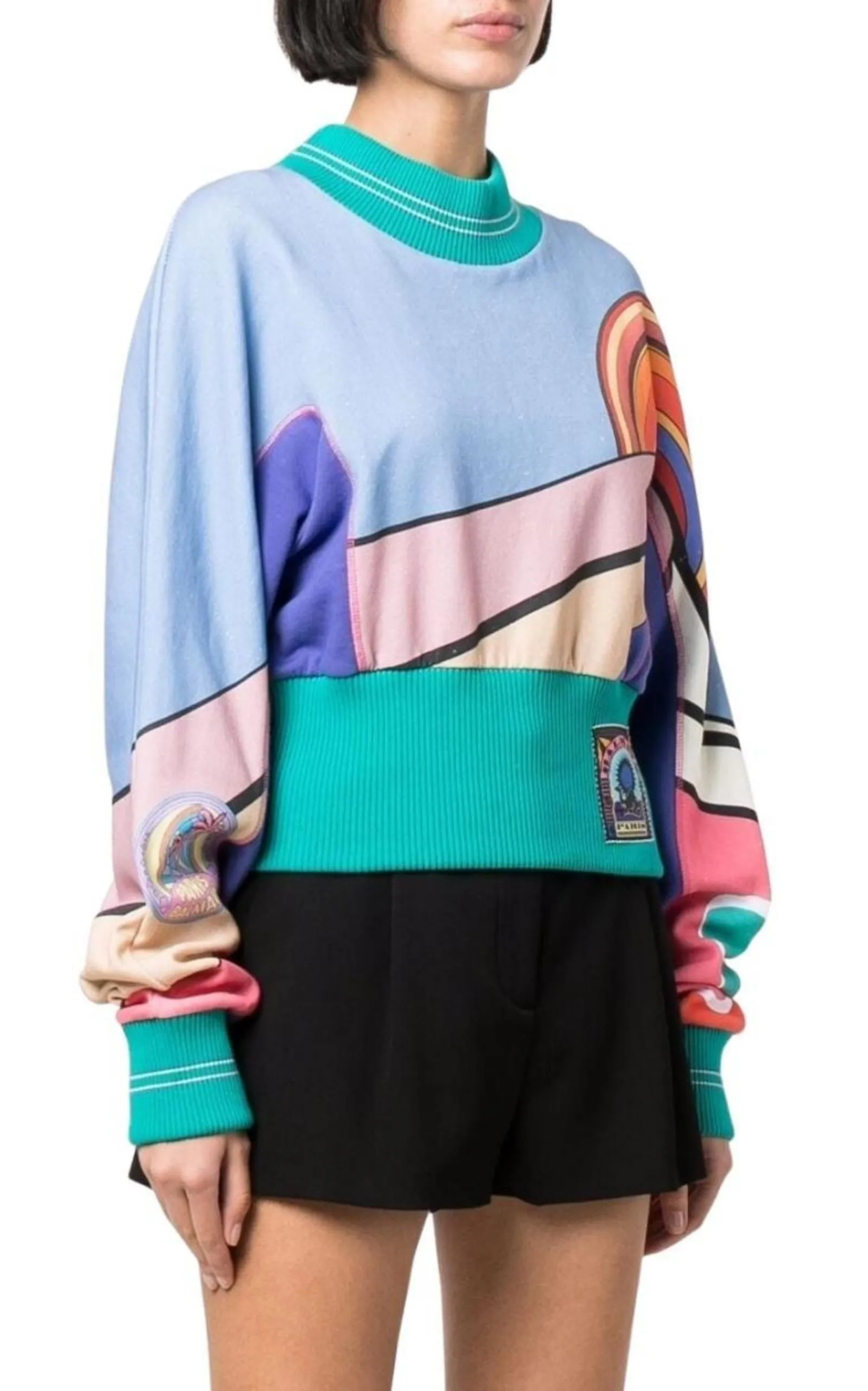 Geometric Print Crewneck Sweatshirt sold by Runaway Catalog product image thumbnail 3