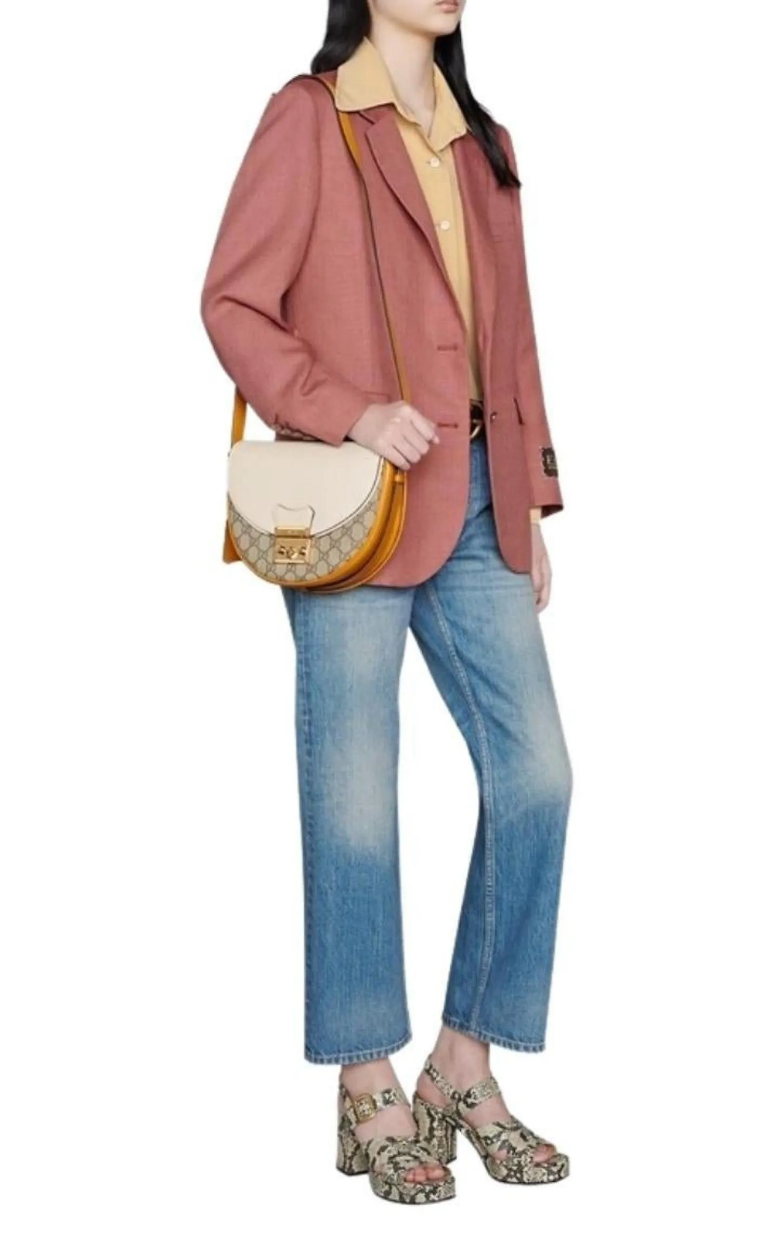 Natural Padlock GG Small Leather Shoulder Bag sold by Runaway Catalog product image thumbnail 2