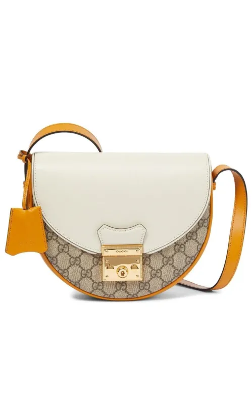Natural Padlock GG Small Leather Shoulder Bag made by Gucci