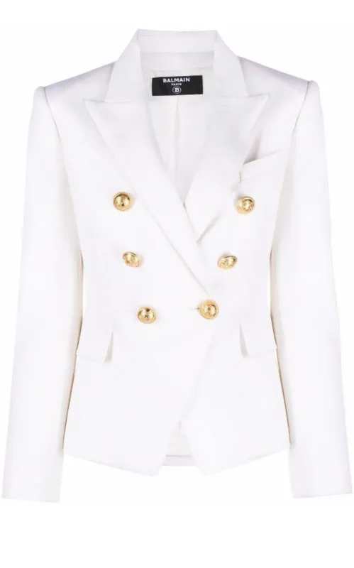 Double Breasted White Blazer sold by Runaway Catalog