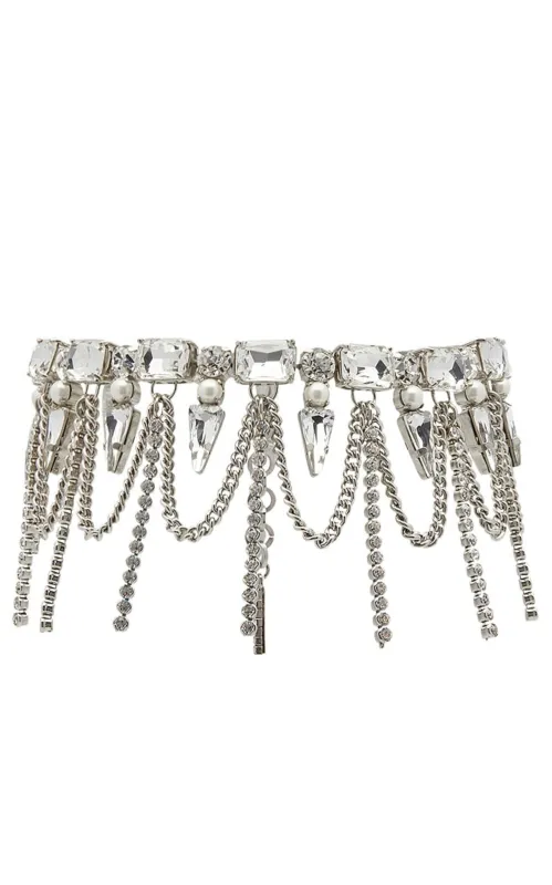 Crystal-Layered Chocker Necklace made by Runaway Catalog