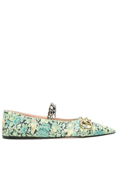 Floral Horsebit Ballerina Shoes sold by Runaway Catalog
