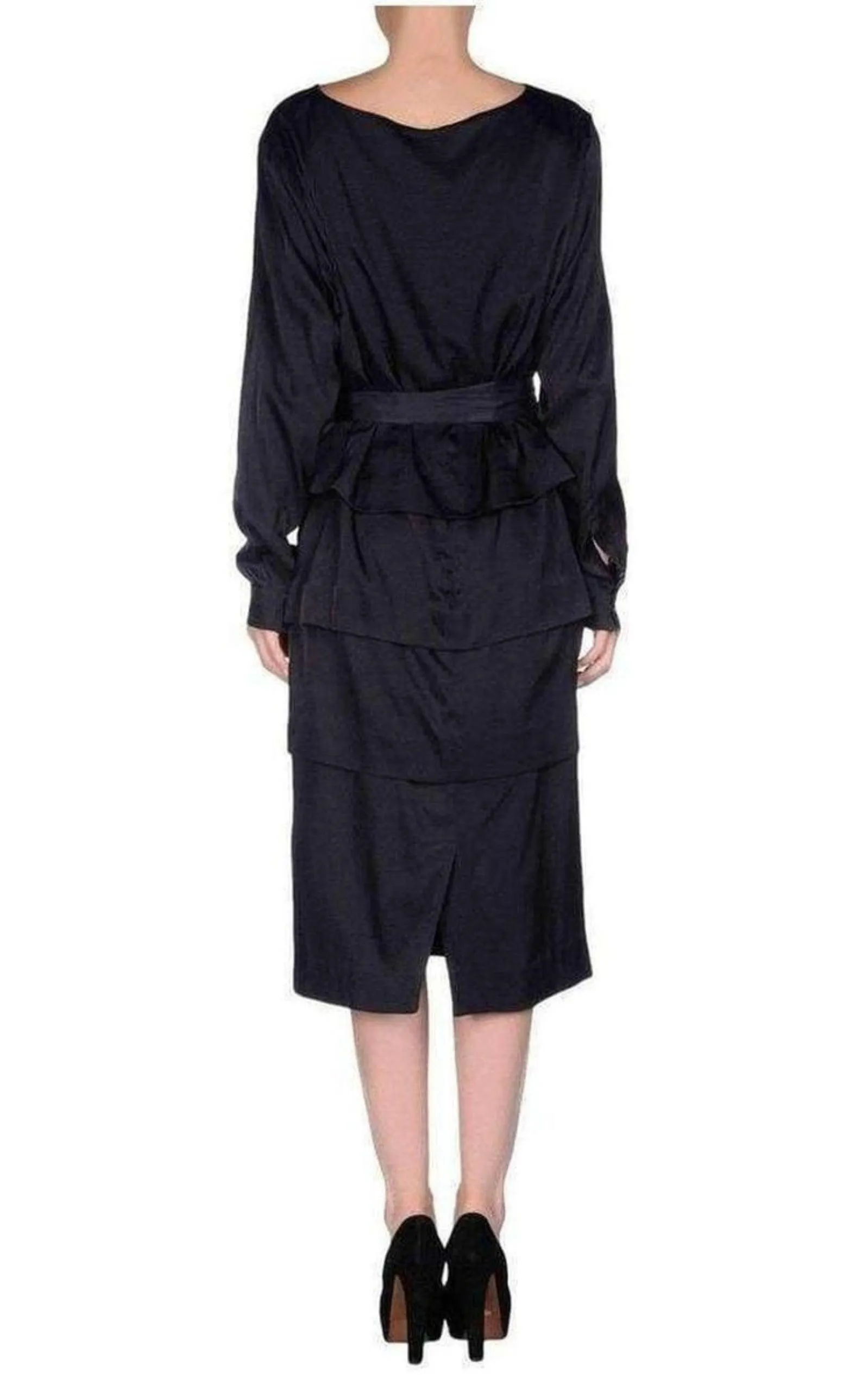 Navy Cotton Blend Layered Dress sold by Runaway Catalog product image thumbnail 3