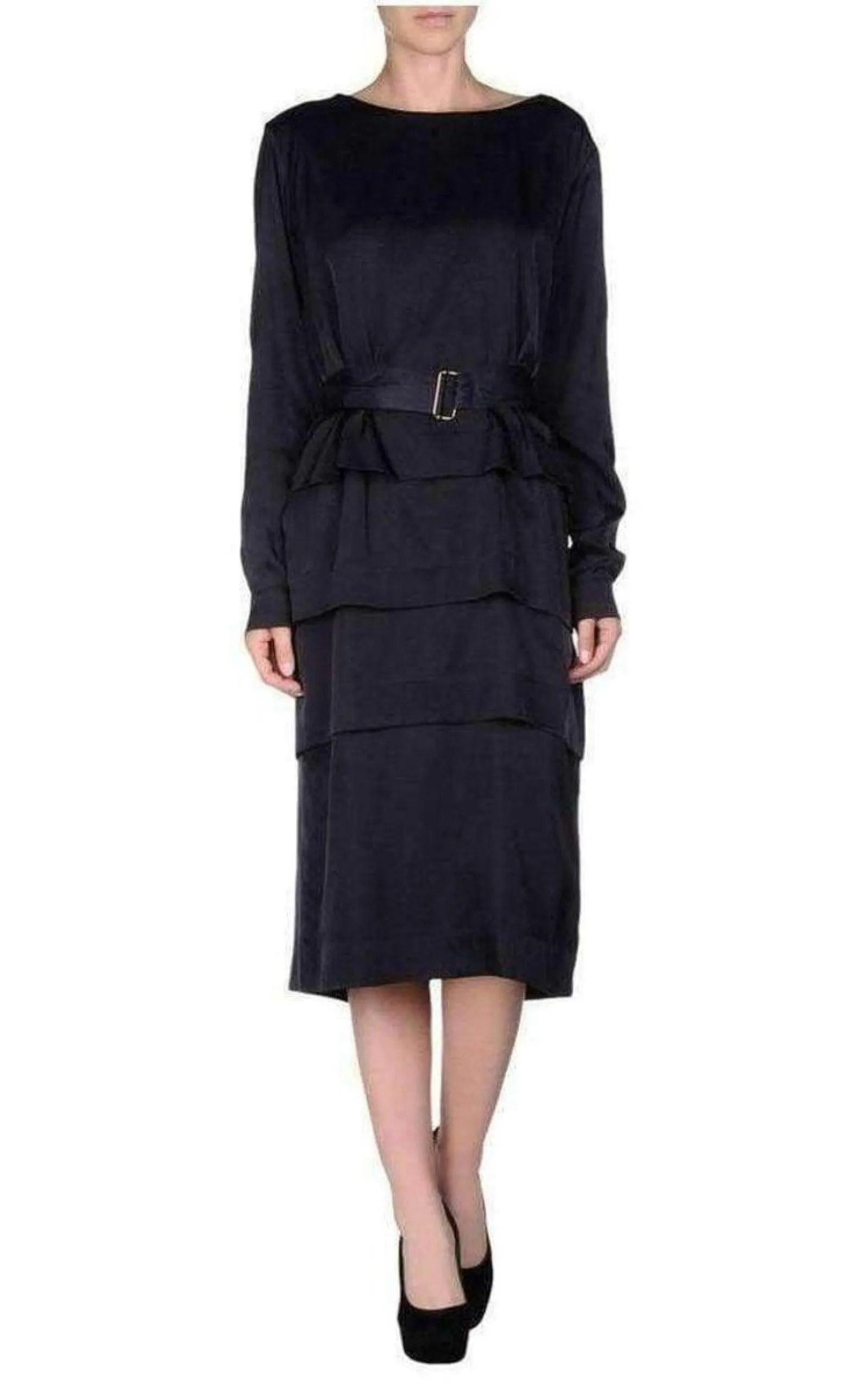 Navy Cotton Blend Layered Dress sold by Runaway Catalog product image thumbnail 2