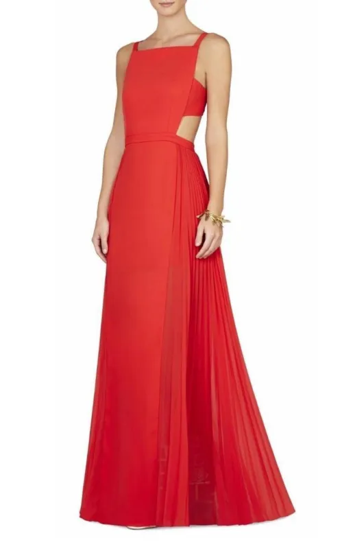 Brielle Sleeveless Side-Pleated Gown made by BCBGMaxAzria