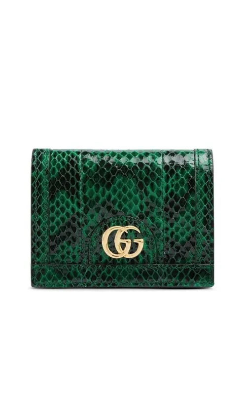 Ophidia Snake Skin Card Case made by Gucci