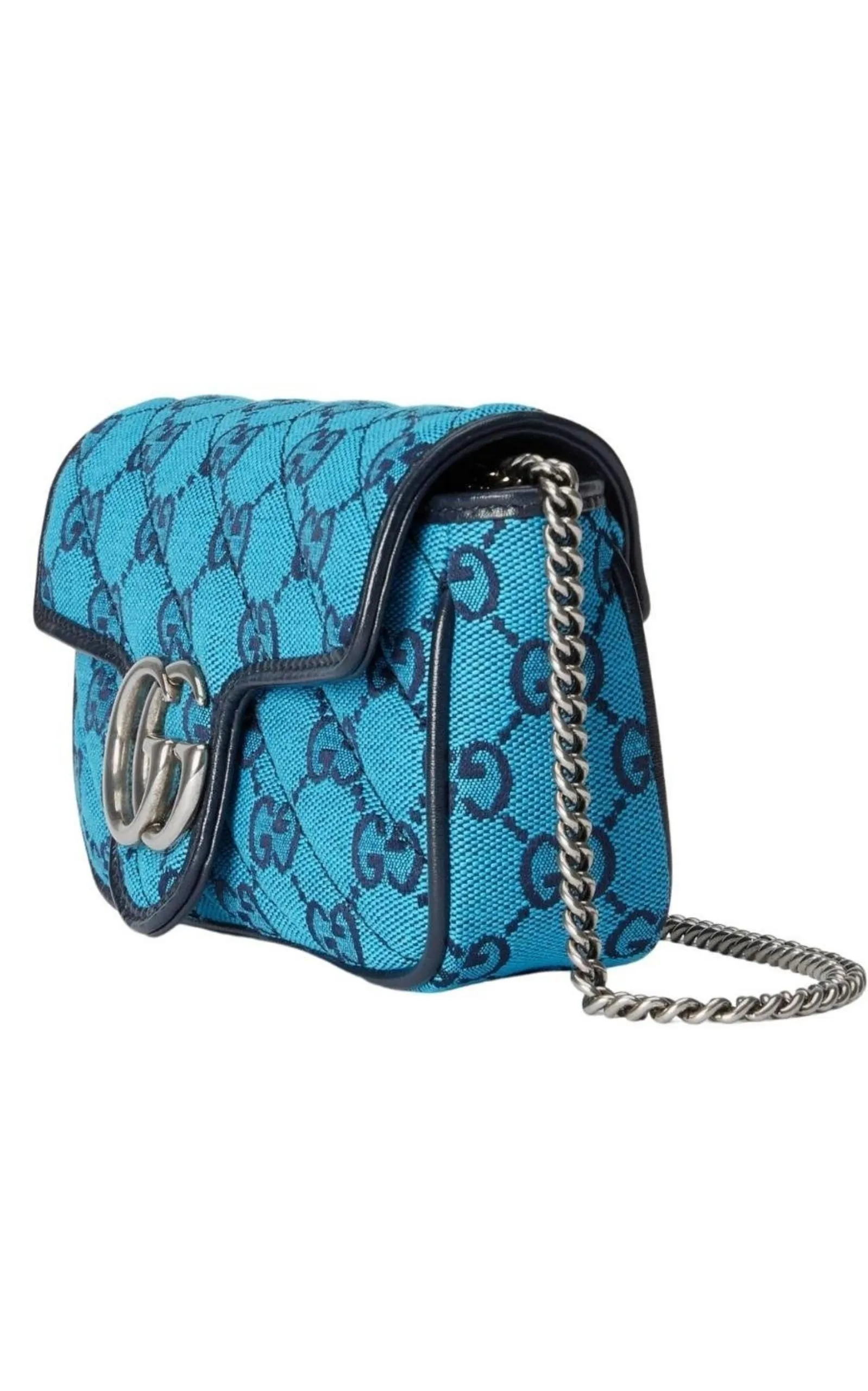 Blue GG Marmont Blue Super Mini Bag sold by Runaway Catalog product image thumbnail 3