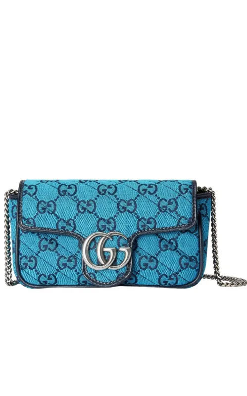 Blue GG Marmont Blue Super Mini Bag sold by Runaway Catalog