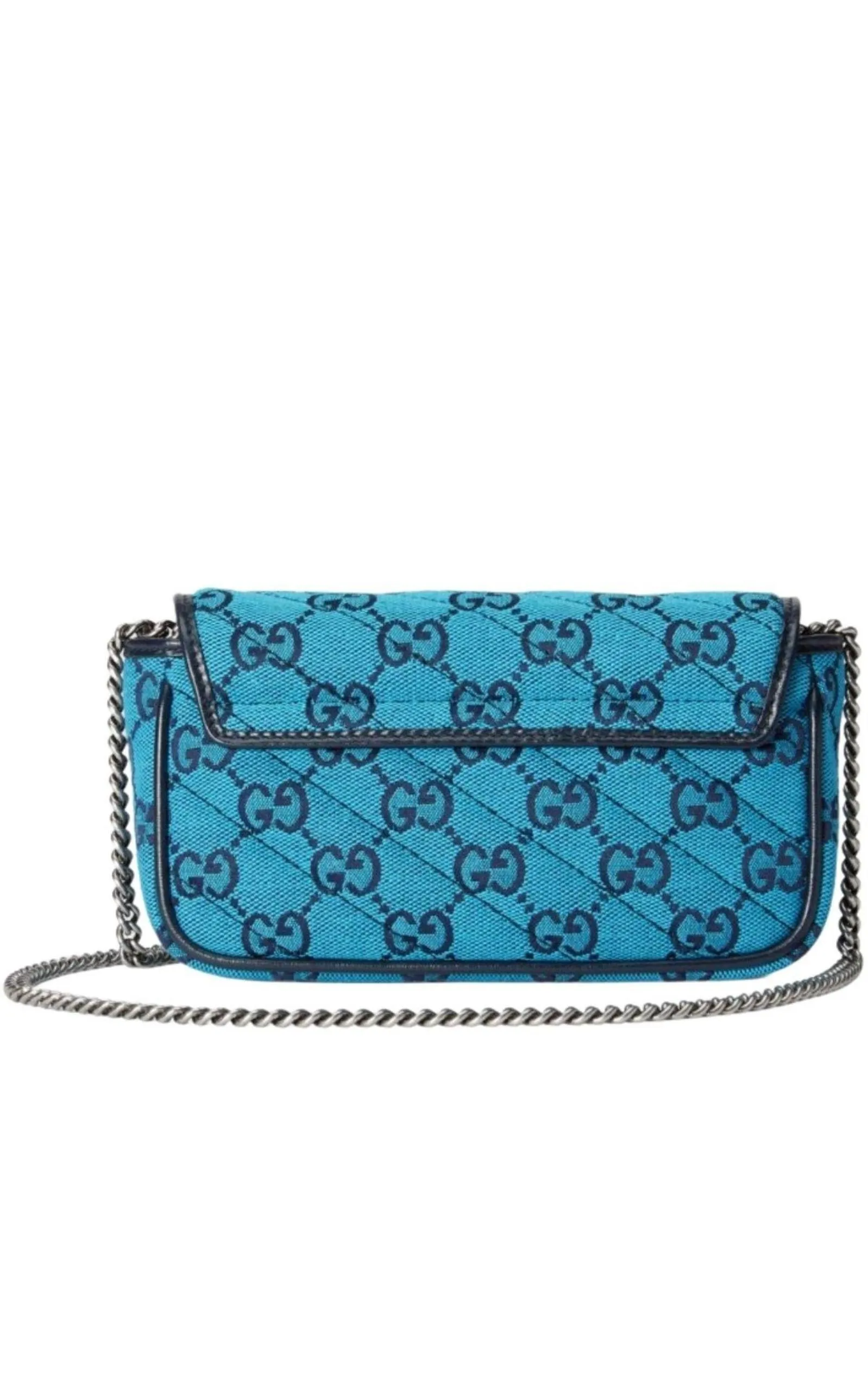 Blue GG Marmont Blue Super Mini Bag sold by Runaway Catalog product image thumbnail 4
