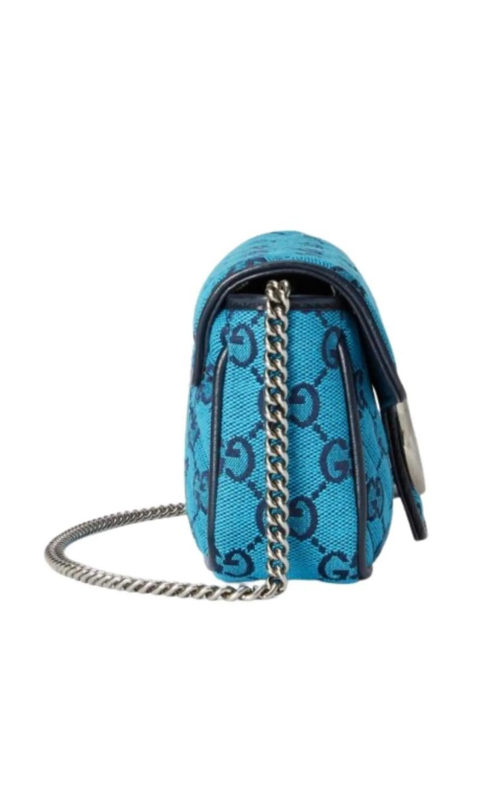 Blue GG Marmont Blue Super Mini Bag sold by Runaway Catalog product image thumbnail 5