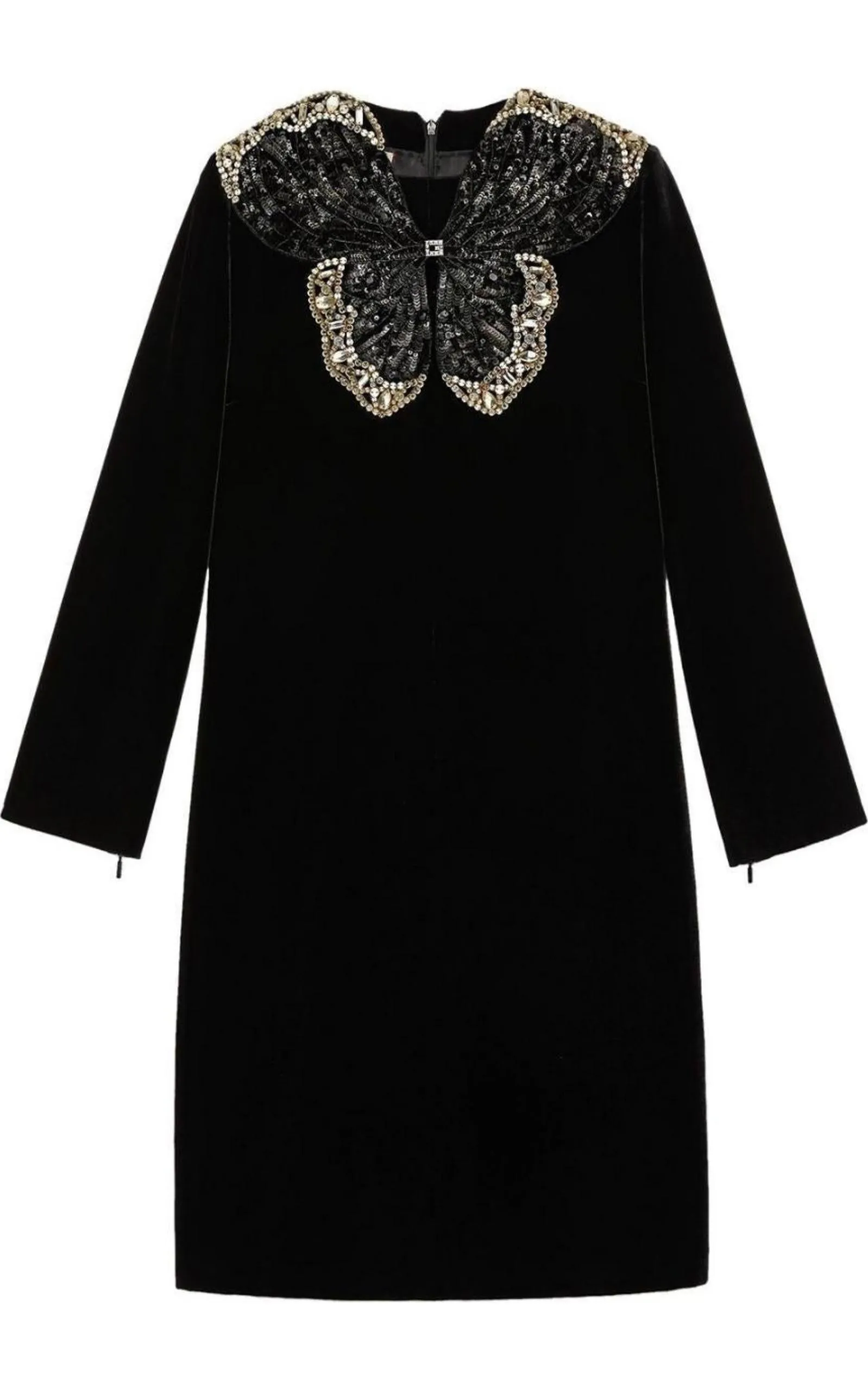 Crystal And Sequinned Butterfly Velvet Dress sold by Runaway Catalog