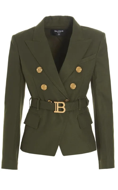 Belted Double-Breasted Blazer Jacket sold by Runaway Catalog