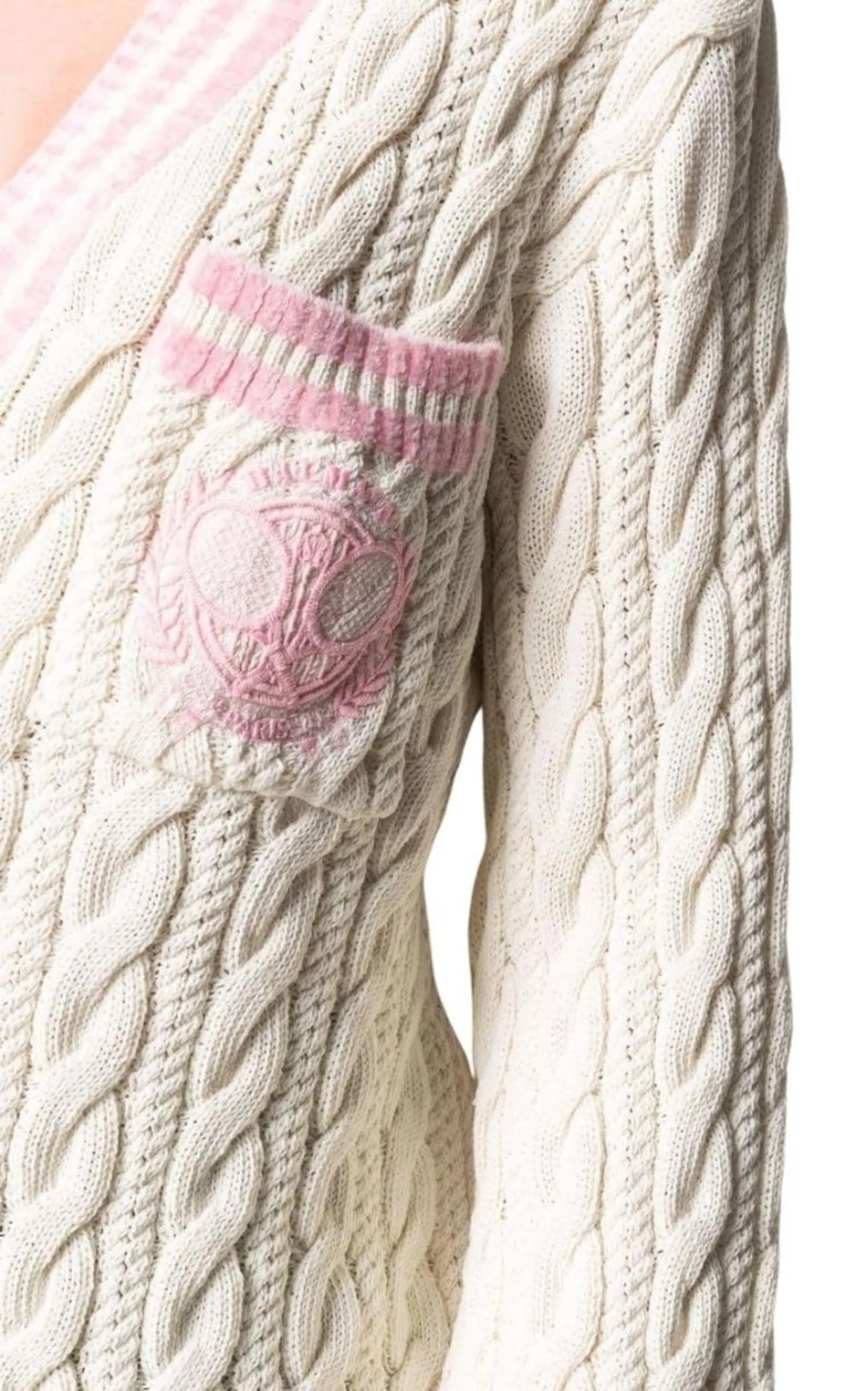 Wool-Blend Cable Knit Sweater With Patch sold by Runaway Catalog product image thumbnail 5