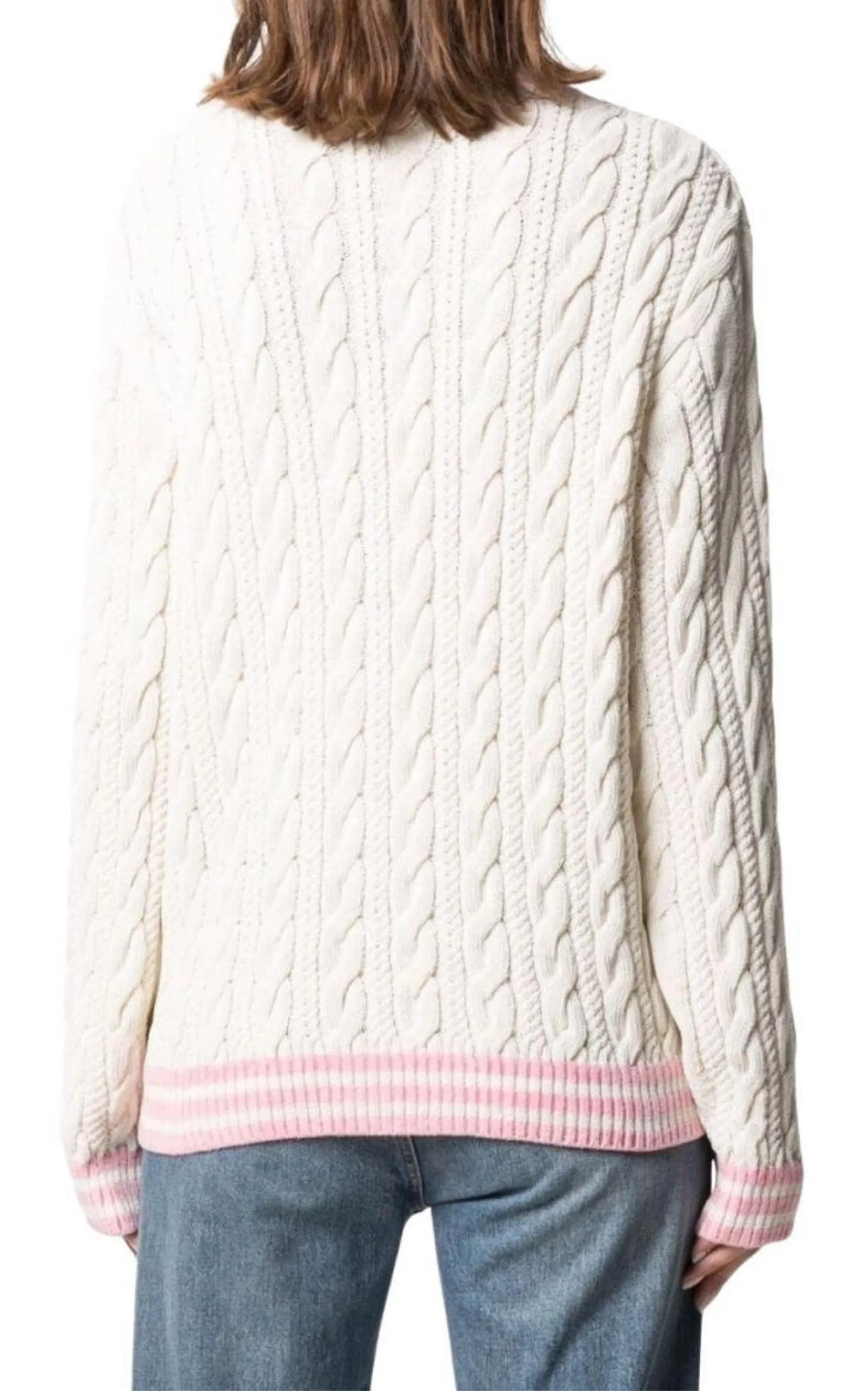 Wool-Blend Cable Knit Sweater With Patch sold by Runaway Catalog product image thumbnail 4