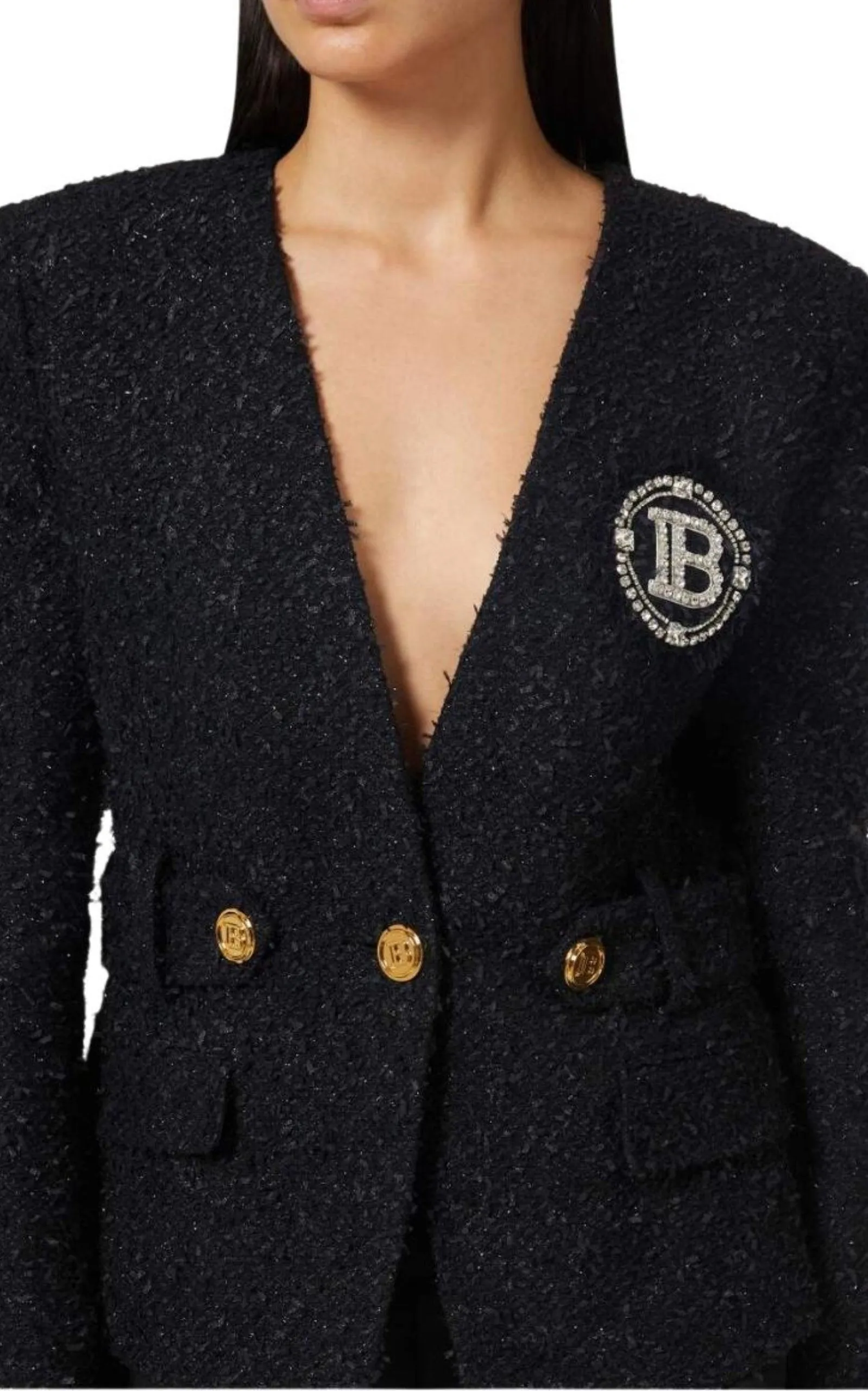 Crystal Logo Metallic Tweed Blazer sold by Runaway Catalog product image thumbnail 5