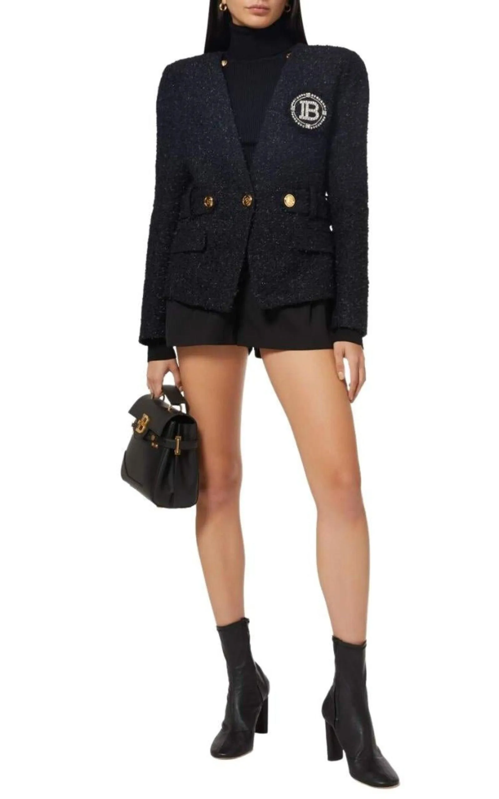 Crystal Logo Metallic Tweed Blazer sold by Runaway Catalog product image thumbnail 2