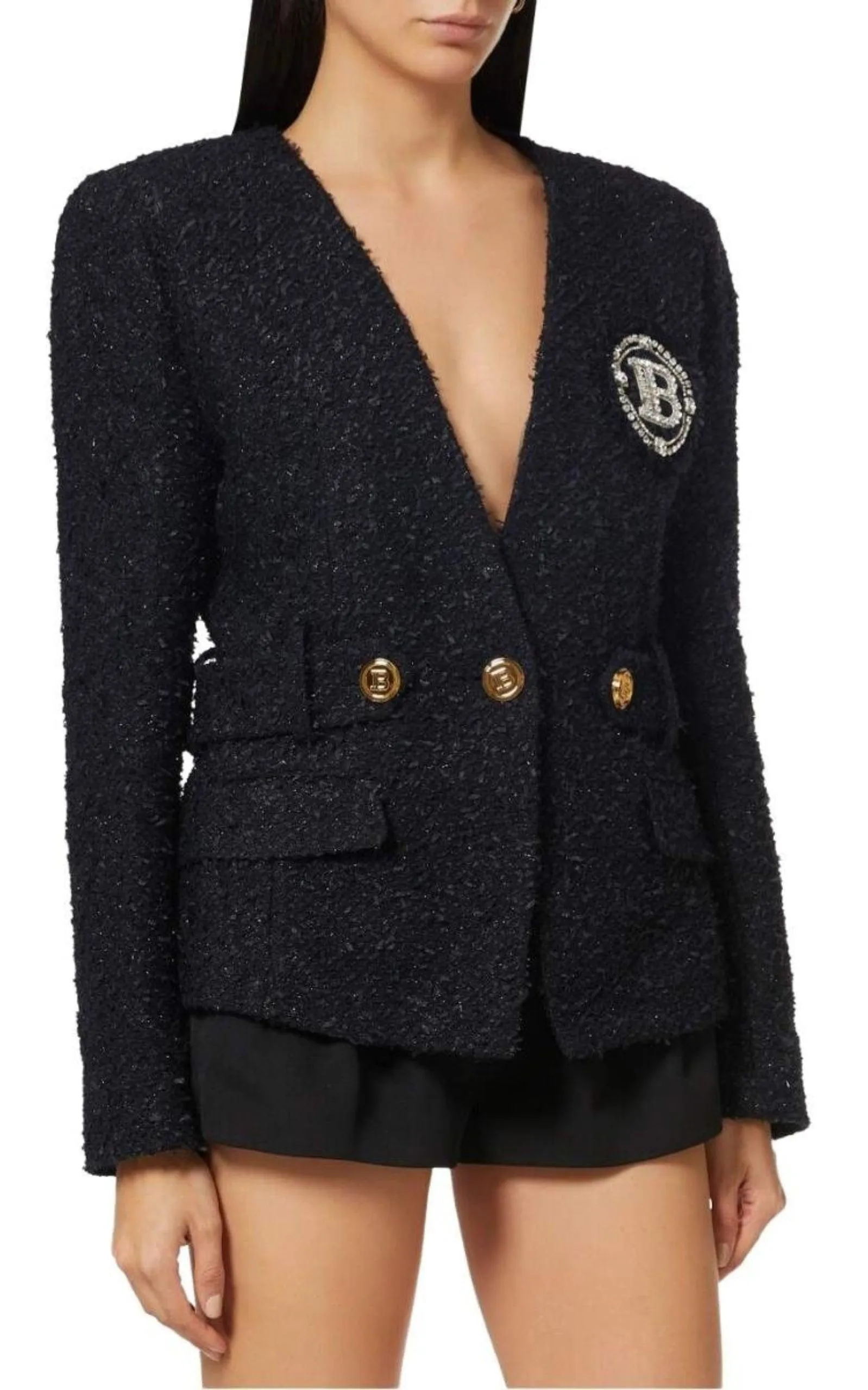 Crystal Logo Metallic Tweed Blazer sold by Runaway Catalog product image thumbnail 3
