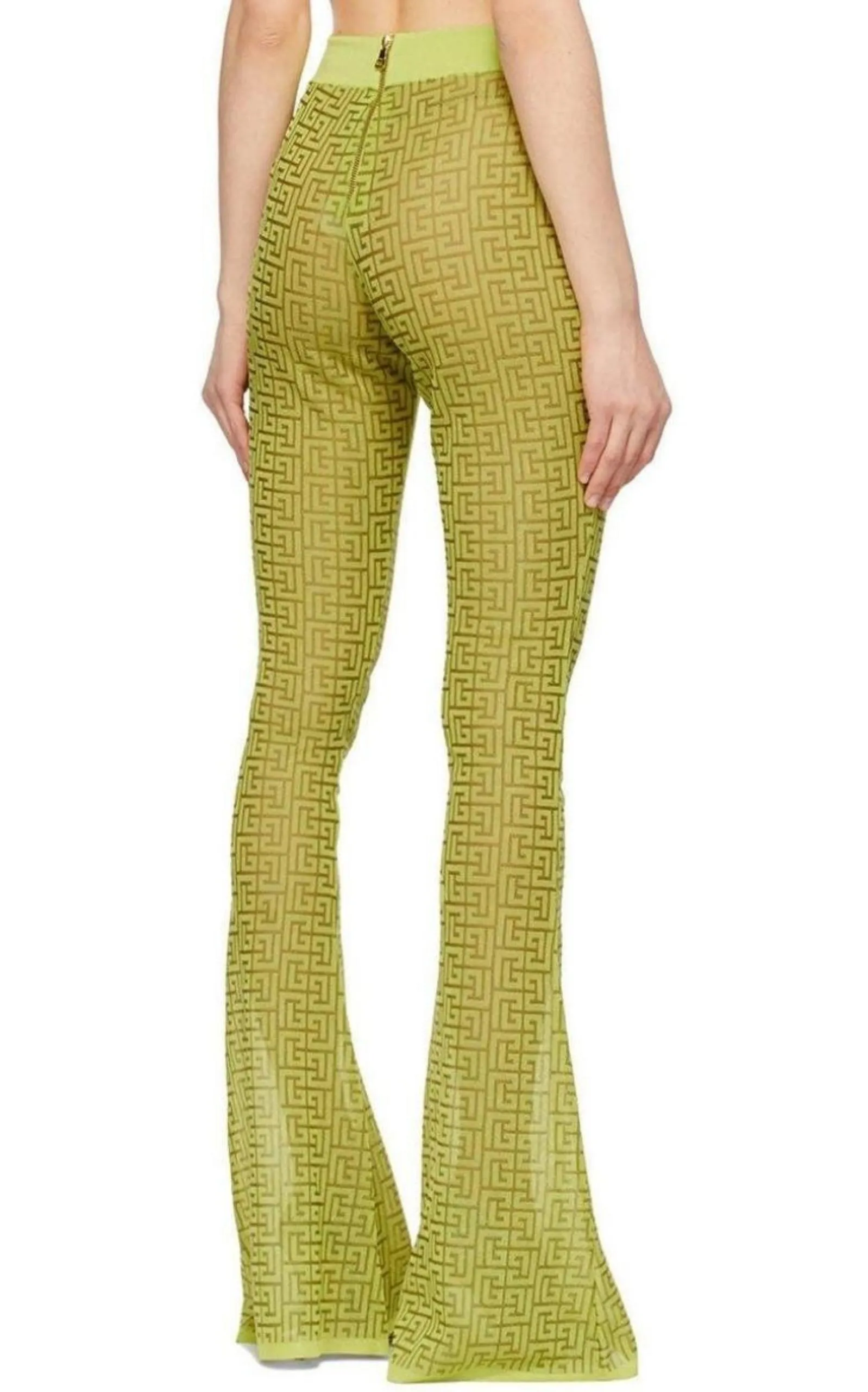Semi-sheer Monogram Pattern Flared Pants sold by Runaway Catalog product image thumbnail 3