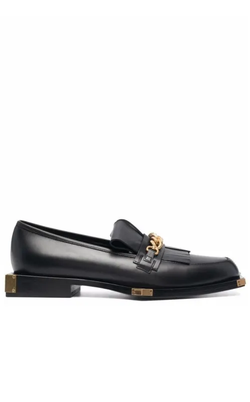 Black Tomi Leather Loafers sold by Runaway Catalog