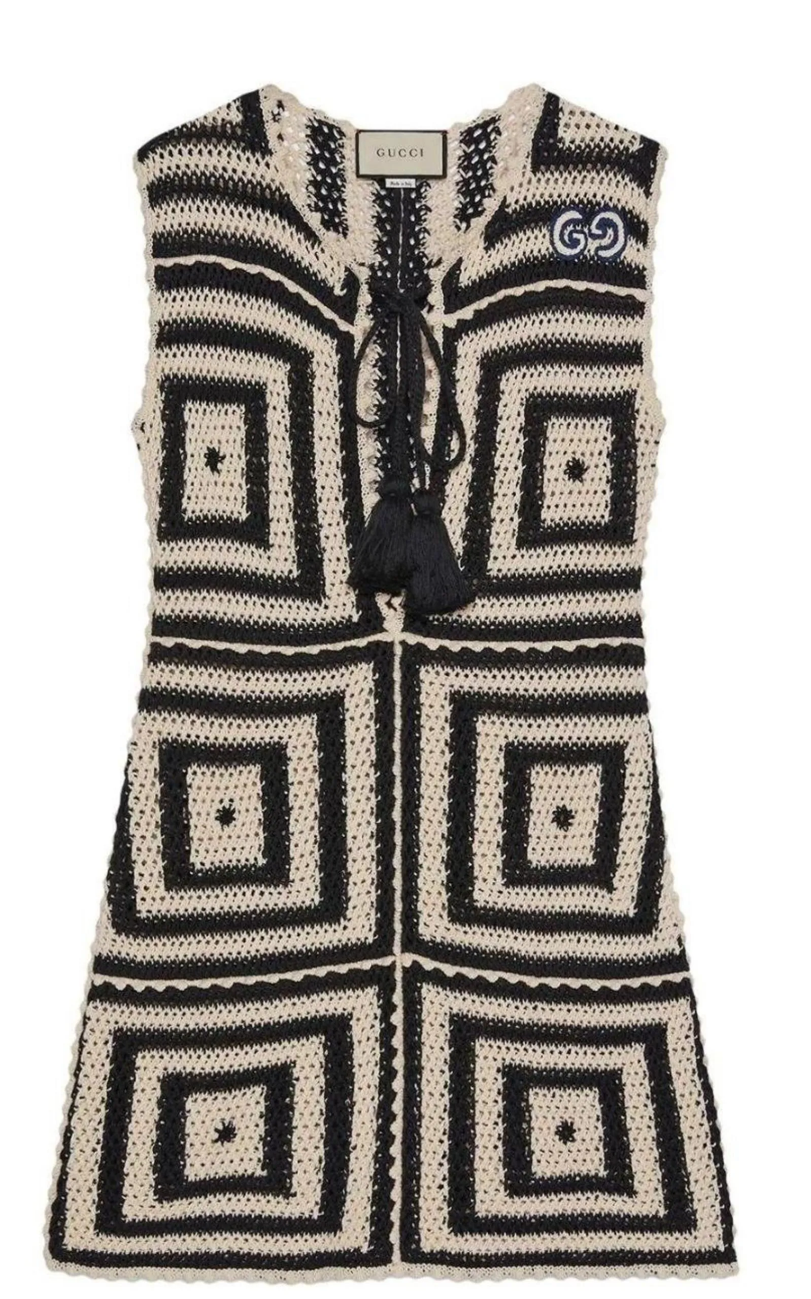 Crochet-knit Cotton Short Dress sold by Runaway Catalog