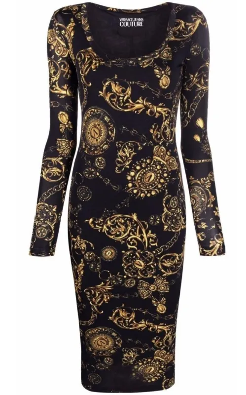 Baroque print Midi Dress sold by Runaway Catalog
