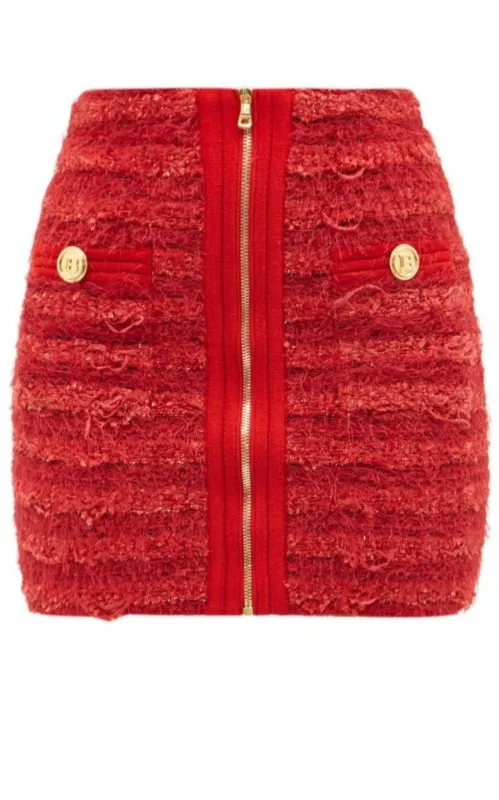 Zipped Tweed Mini Skirt sold by Runaway Catalog