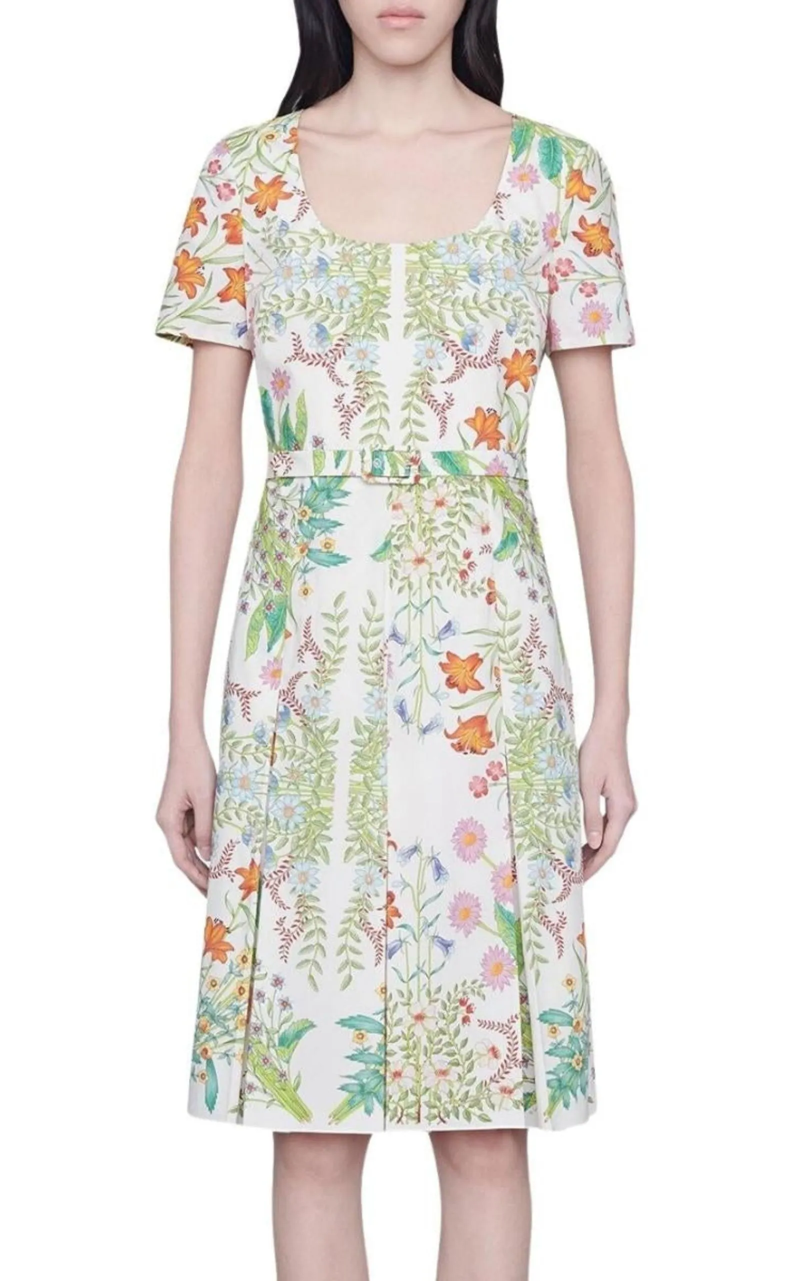Flora Print Cotton Midi Dress sold by Runaway Catalog product image thumbnail 4