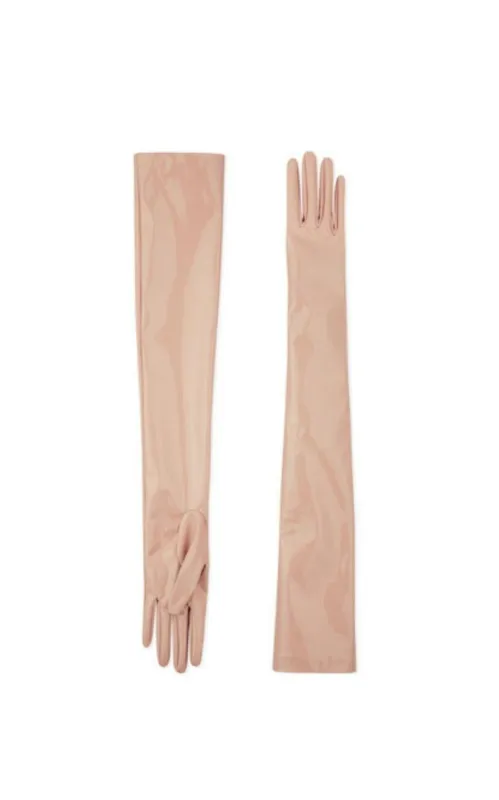 Opera Beige Patent Leather Gloves sold by Runaway Catalog