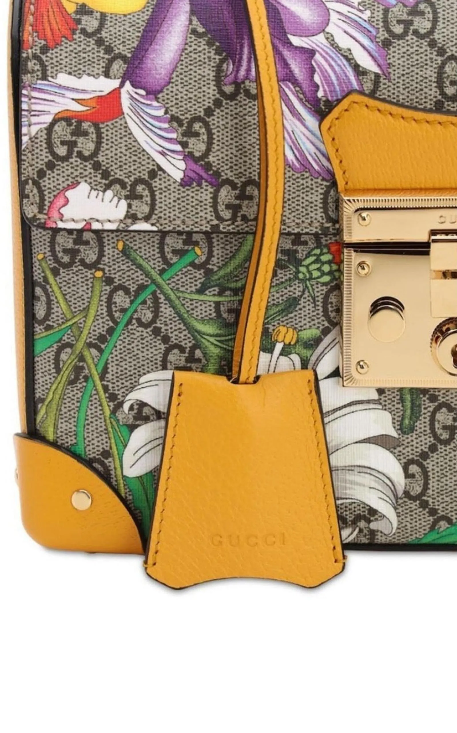 Multicolor Small GG Flora Bamboo Padlock Bag sold by Runaway Catalog product image thumbnail 5