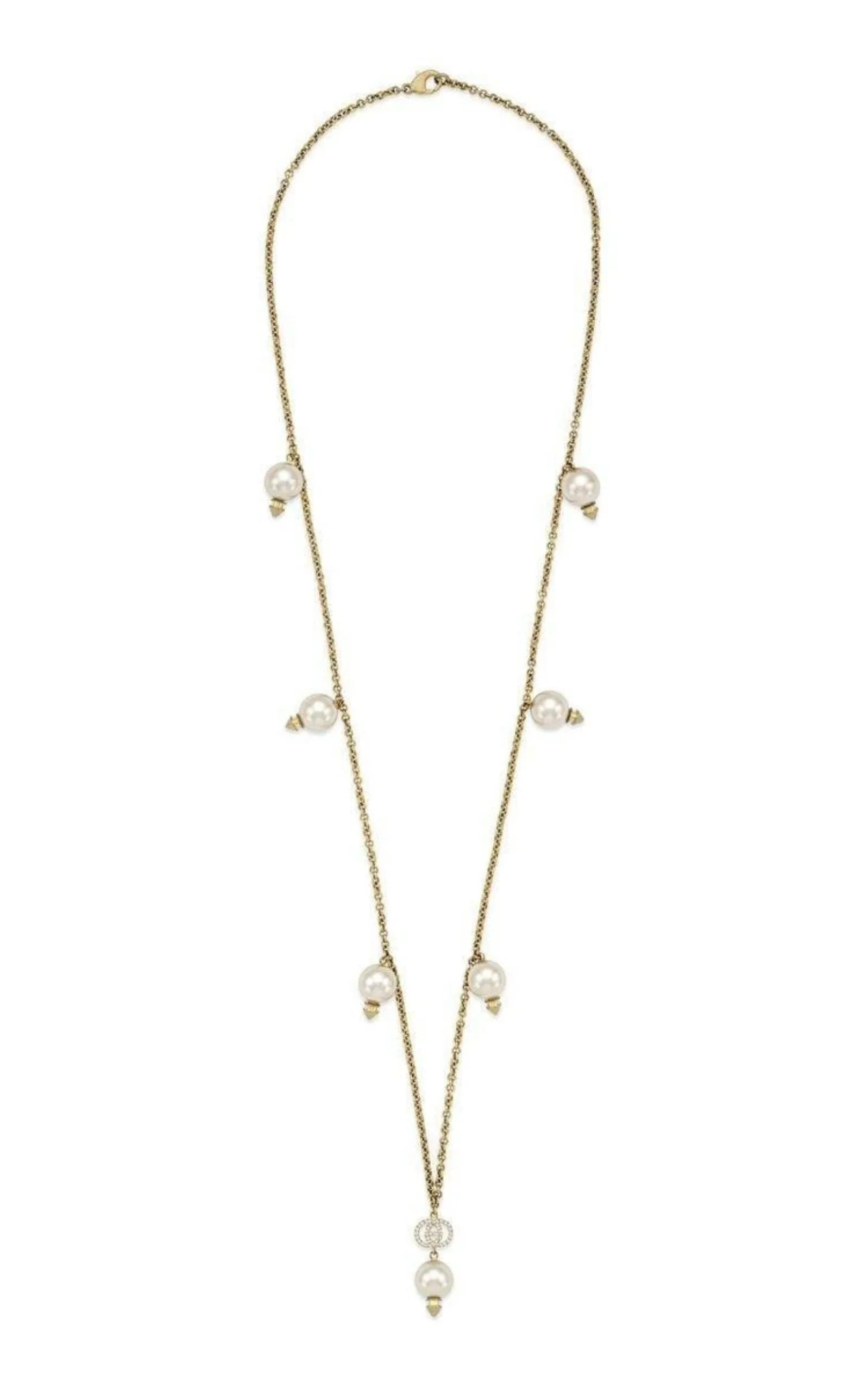 Interlocking G Pearls Pendant Necklace sold by Runaway Catalog