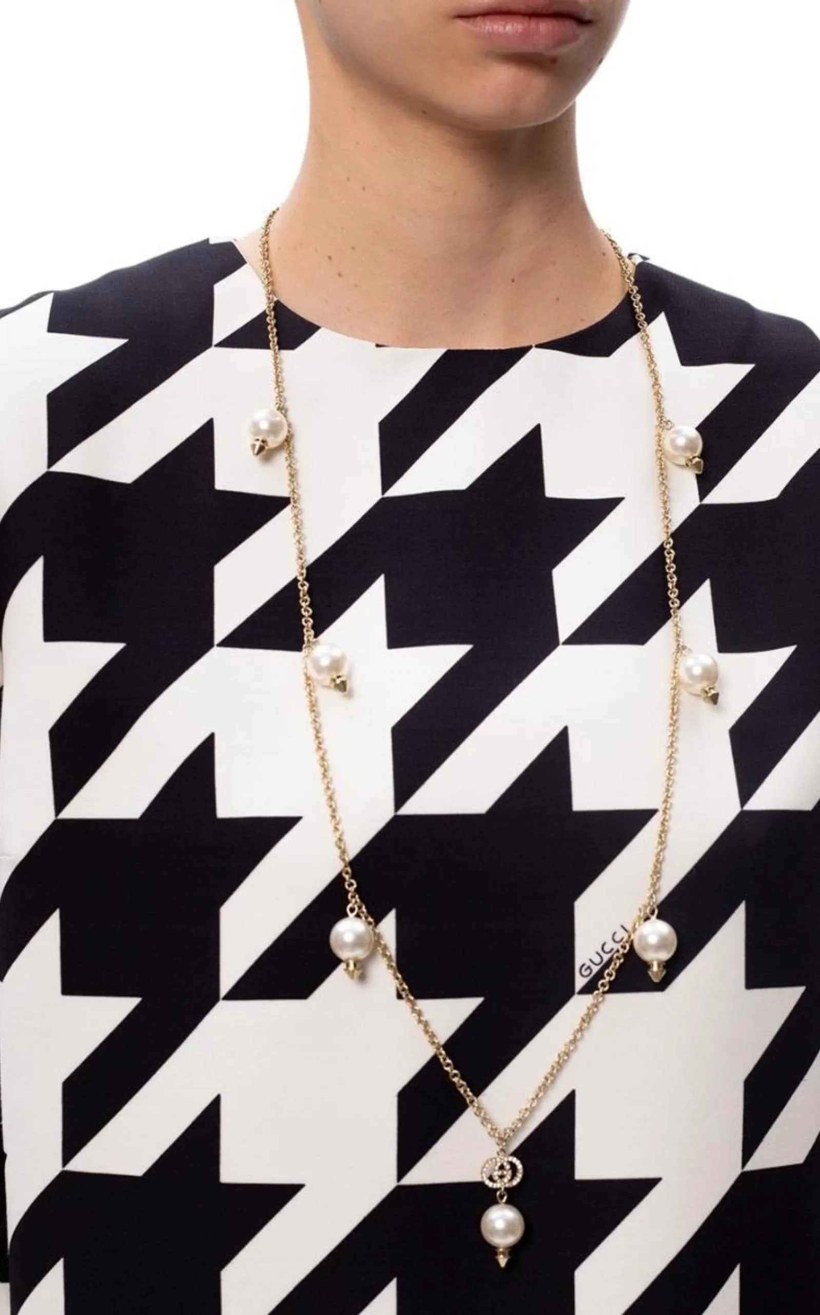 Interlocking G Pearls Pendant Necklace sold by Runaway Catalog product image thumbnail 2