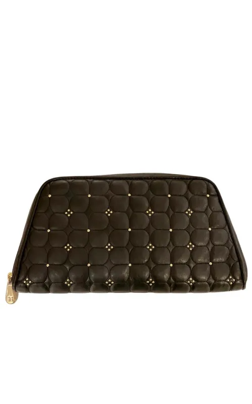 Black Leather Clutch sold by Runaway Catalog